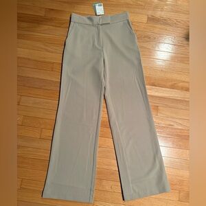 H&M 6 Women's Classic Beige Stretchy Wide Leg Pants Office